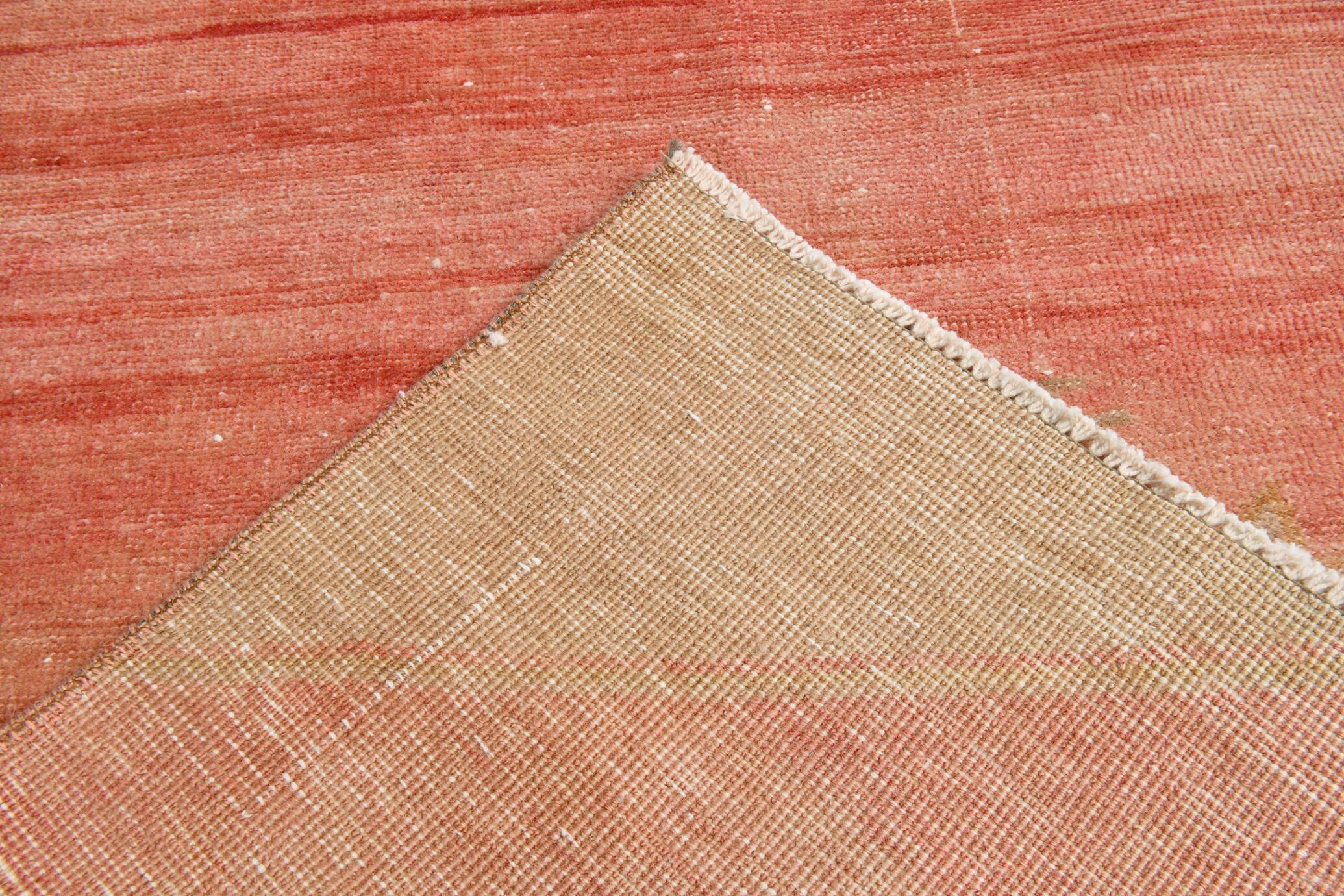 Red & Cream Classic Turkish Runner Rug, 75x296Cm