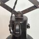 Industrial Black Enamel Scissor Ceiling Lamp, 1930s