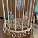 Bird cage lamp in vintage ceramics 50 years