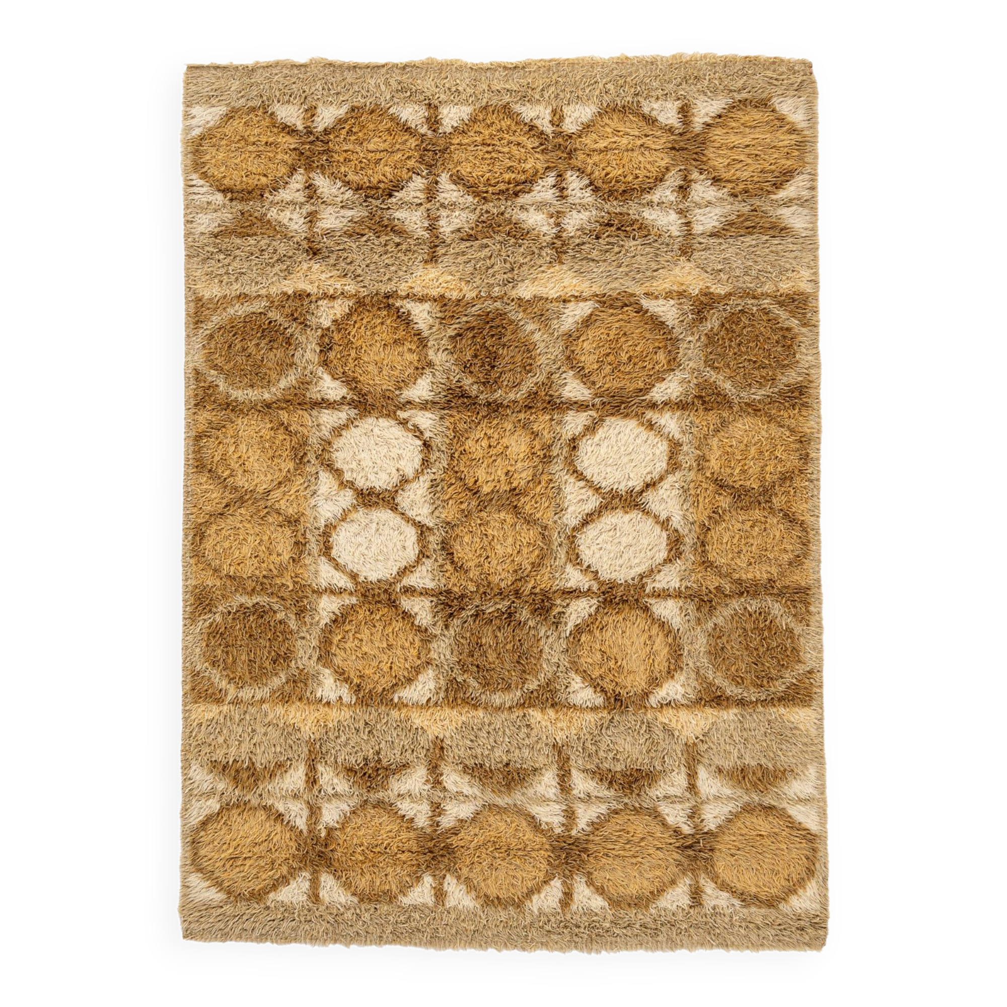 Scandinavian Modern Rya Rug from Svängsta Mattväveri Ab, 1970s