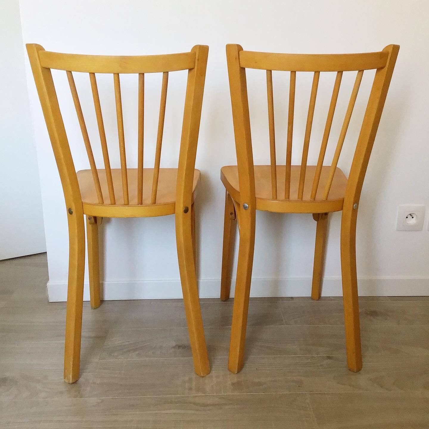 Pair of vintage Baumann bistro chairs