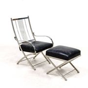Henri Pouenat fauteuil et ottoman "Schneider "