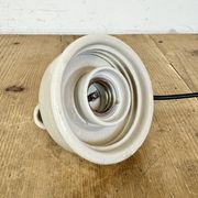 Vintage white porcelain pendant light, 1970s