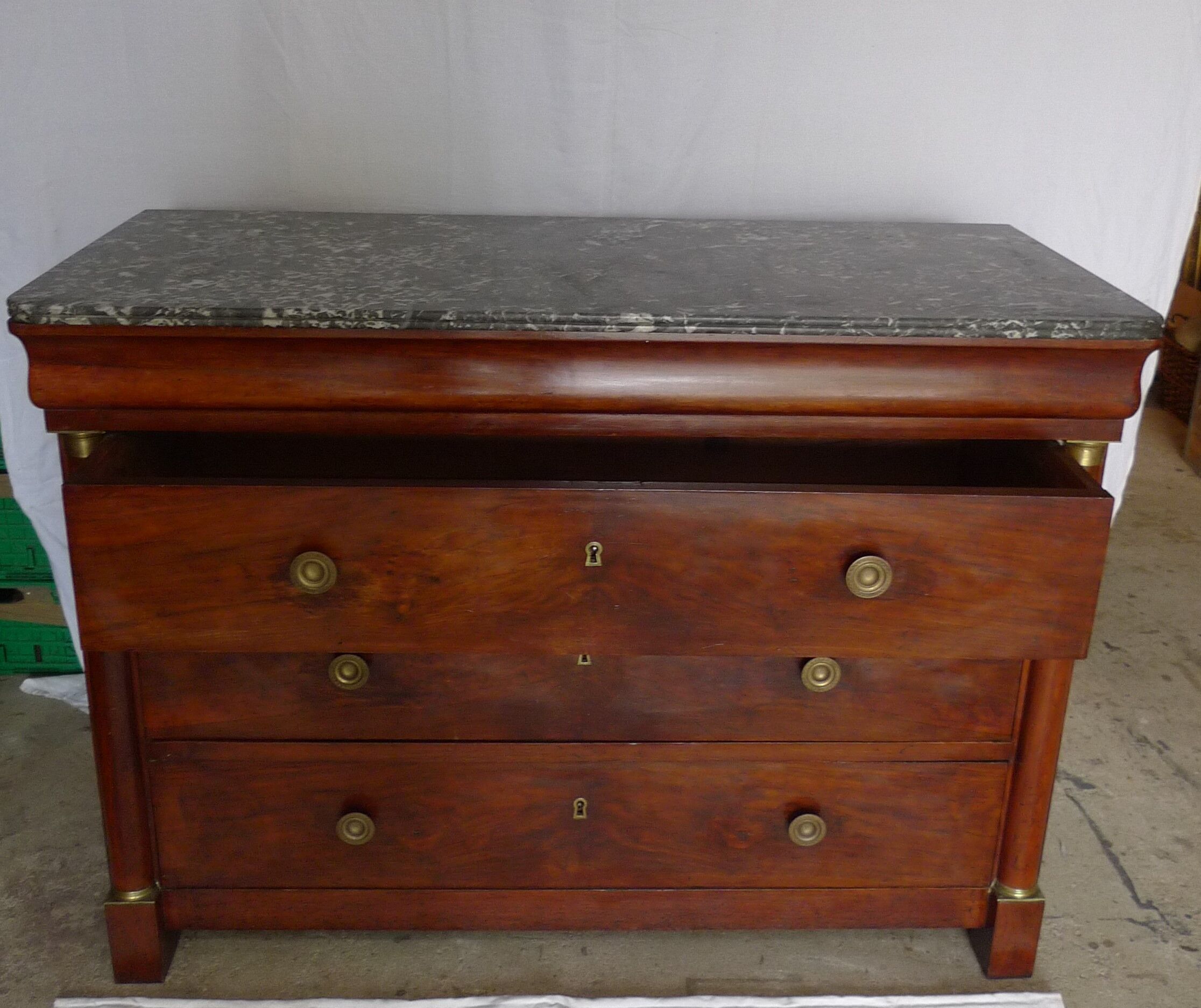 Walnut column dresser