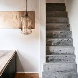 Vintage golden glass pendant light