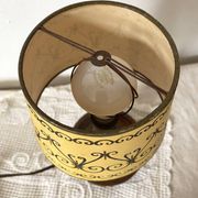 Antique turned wood lamp