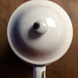 Enamelled kitchen coffee maker, ladle holder, spice jars set