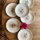 Set of 6 vintage soup plates - Pompadour model by Gien
