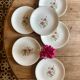 Set of 6 vintage soup plates - Pompadour model by Gien