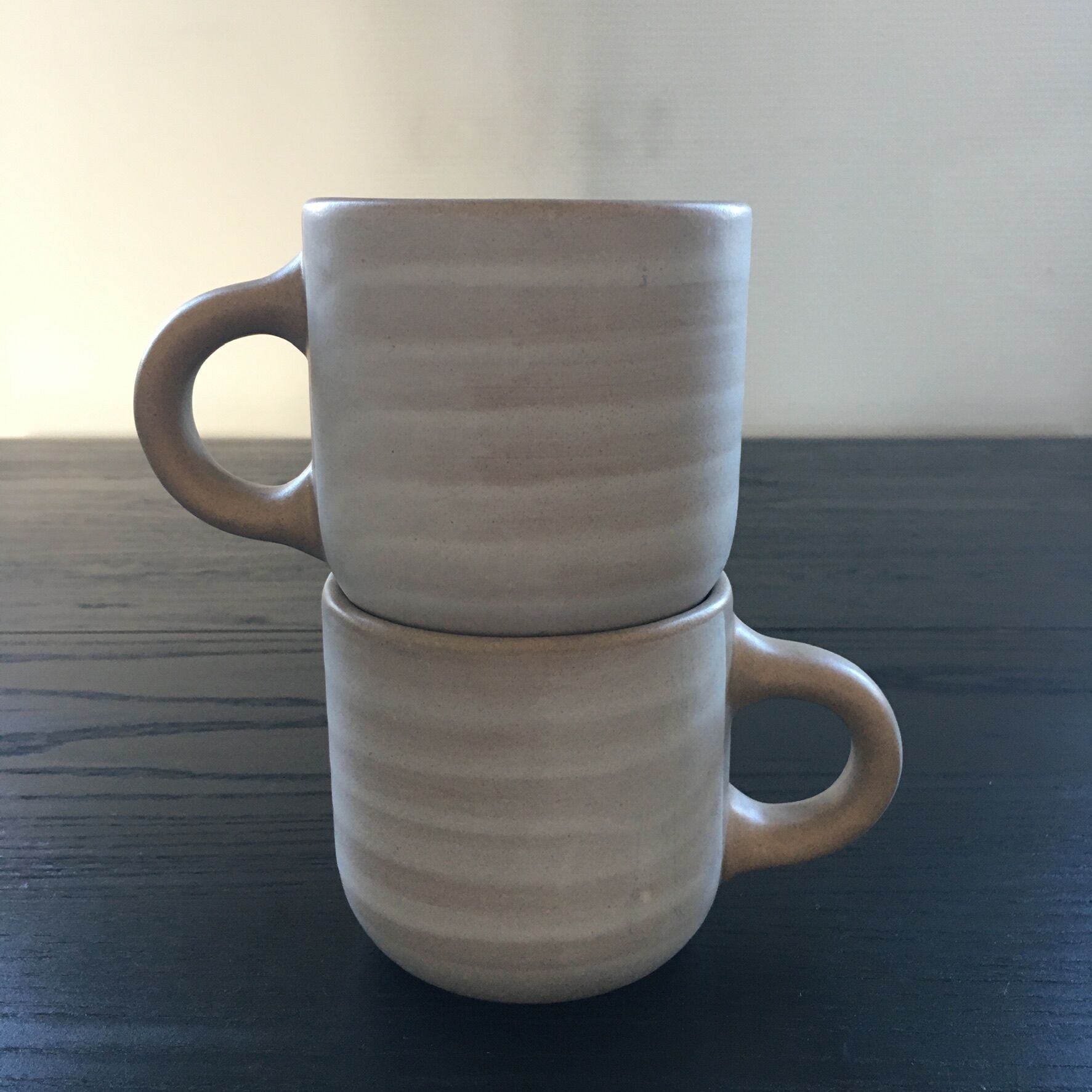 Pair of Niderviler stoneware mugs
