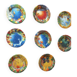 Set of 8 Gien Noël plates
