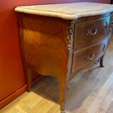 Louis XV style chest of drawers inlaid rosewood