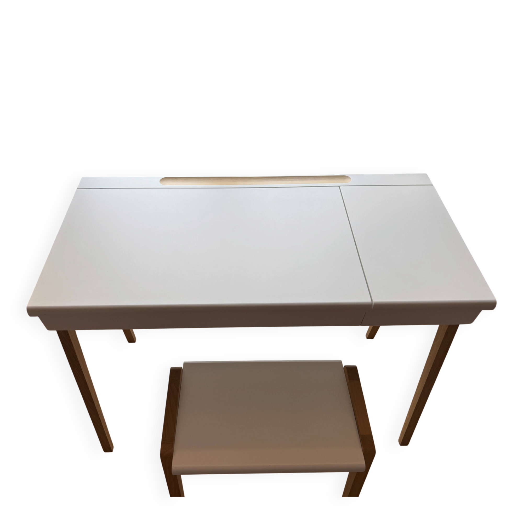 Desk + white Egg stool NYC