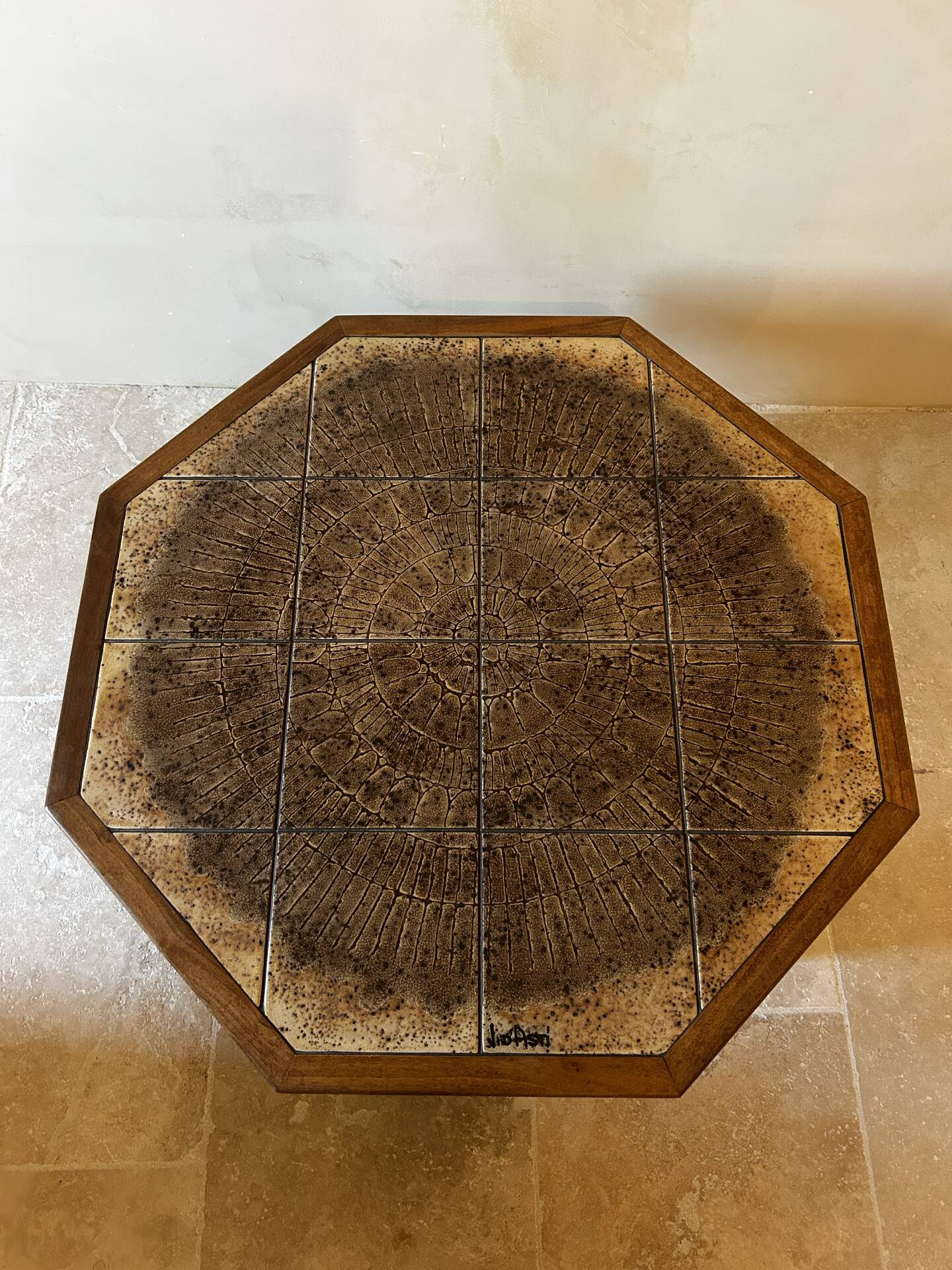 Jean d'Asti coffee table – Rare octagonal model