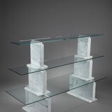 Carrara marble and glass library - 1970