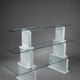 Carrara marble and glass library - 1970