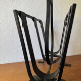 Brutalist wrought iron magazine rack from the 50s