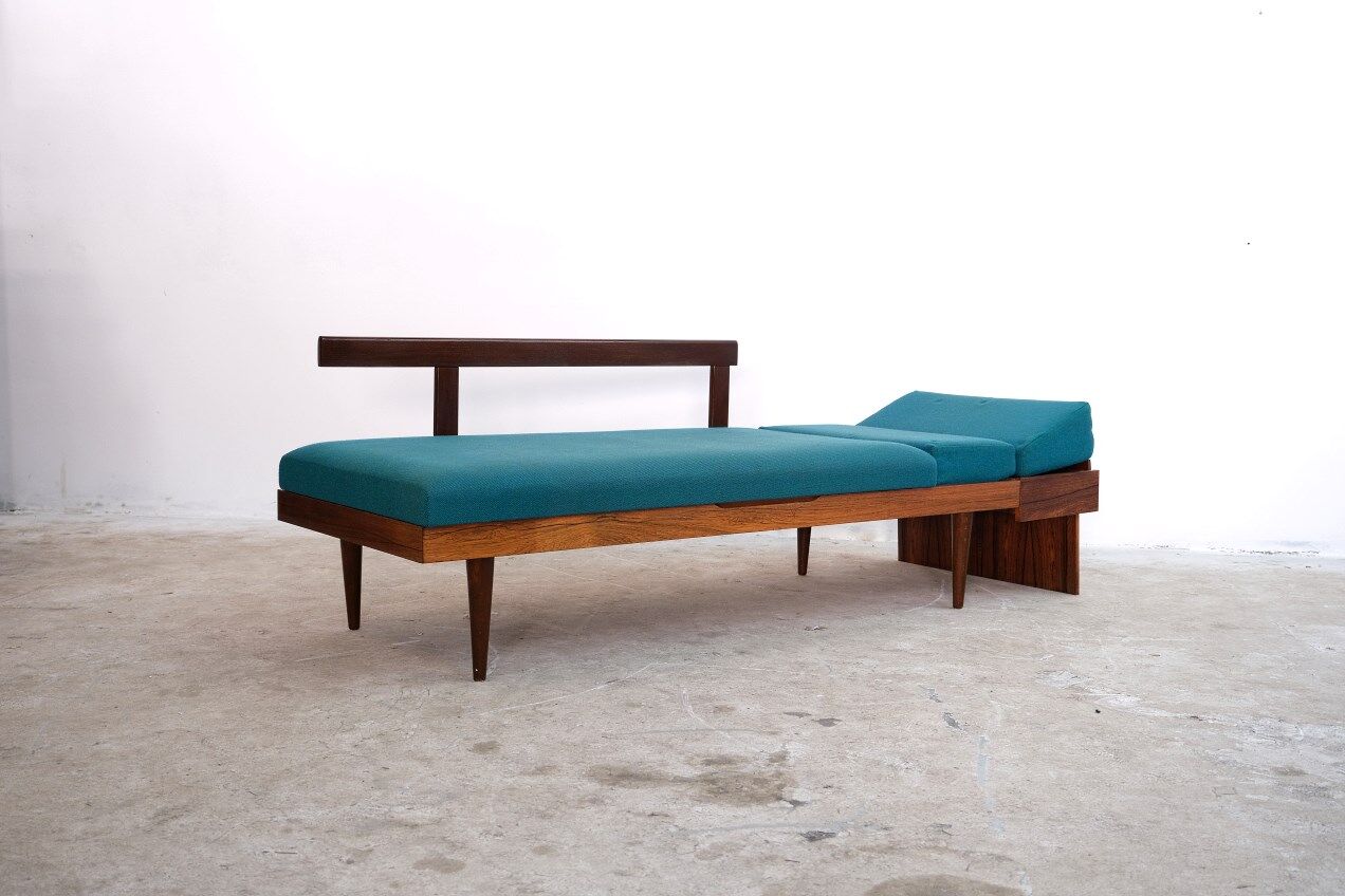 Méridienne scandinave en palissandre, années 1960