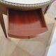 Bouillotte side table - mahogany veneer - white marble - Louis XVI - 1950