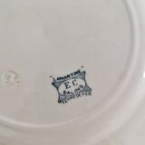 Lot de 4 assiettes Plates terre de fer Vintage, vaiselle ancienne