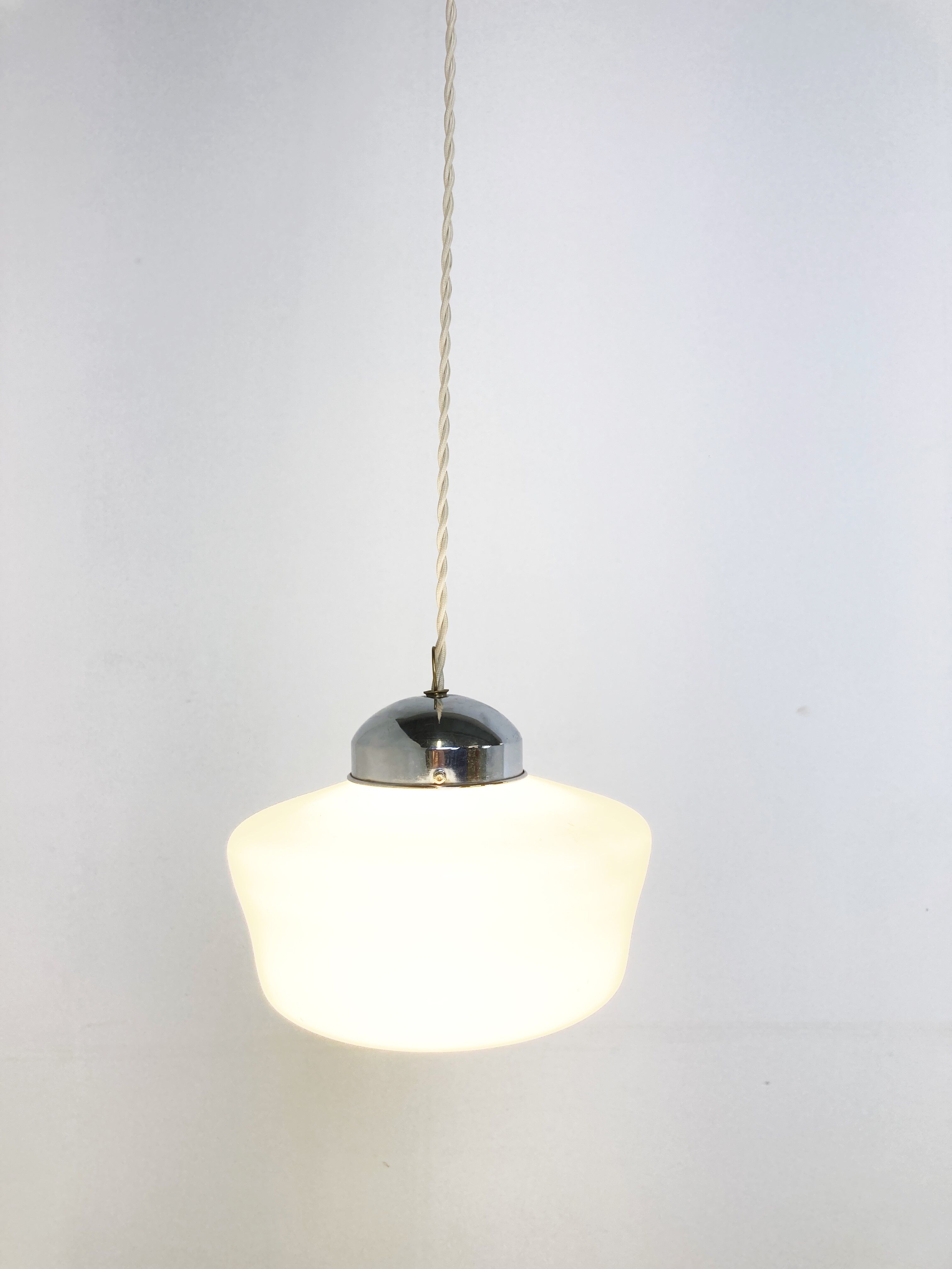 Opaline pendant light 1930s