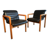Paire de fauteuil Flötotto en cuir
