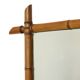 French Wooden Mirror, Faux Bamboo Chinoiserie, 57x47cm