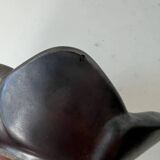 A.ferlay vallauris iridescent ceramic flower-shaped trinket dish