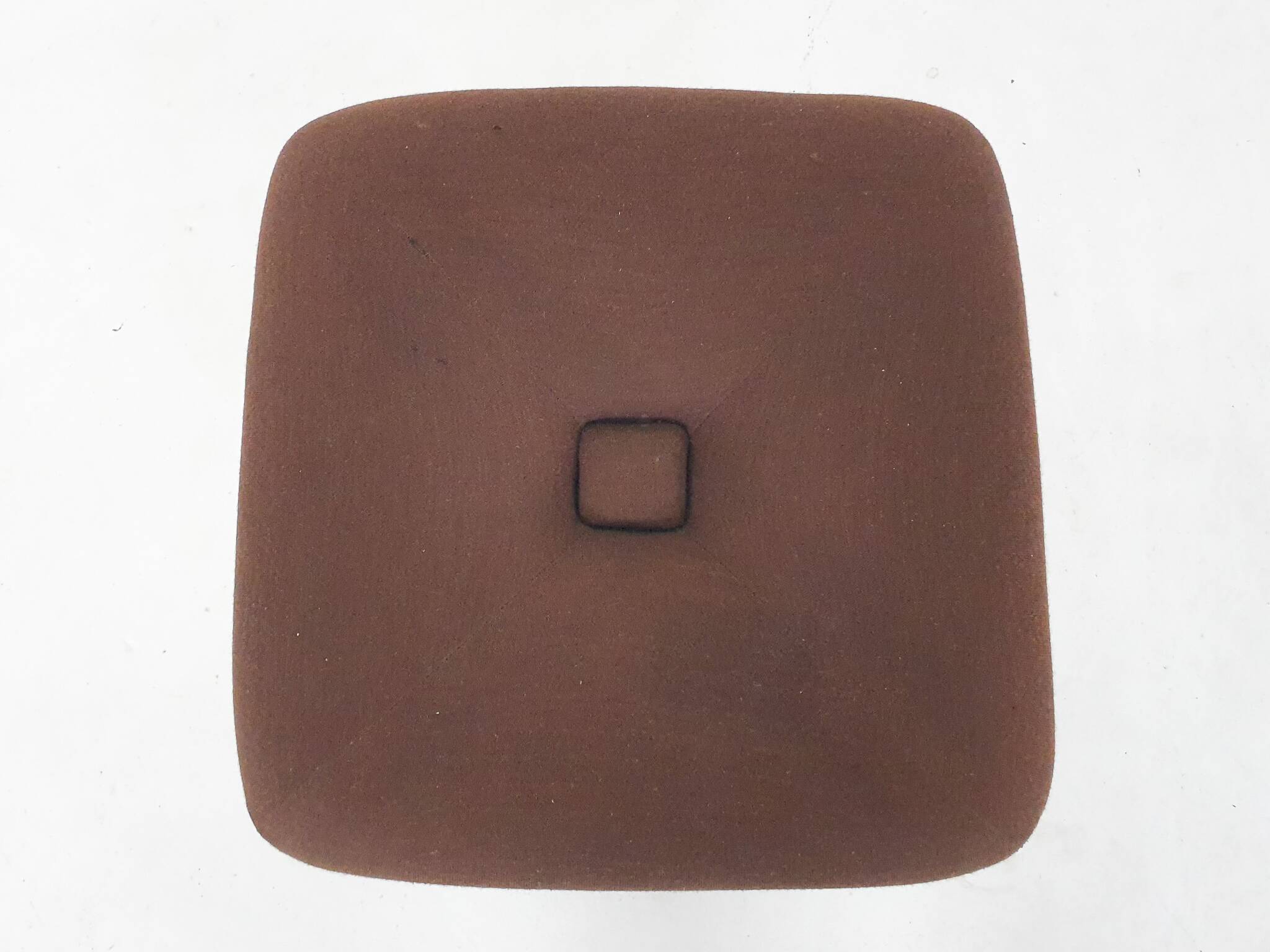 Tabouret en laine marron par Clemens Claessen pour Stokking Terwolde, Pays-Bas 1960