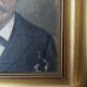 Oil on canvas old portrait gilded wooden frame country decoration