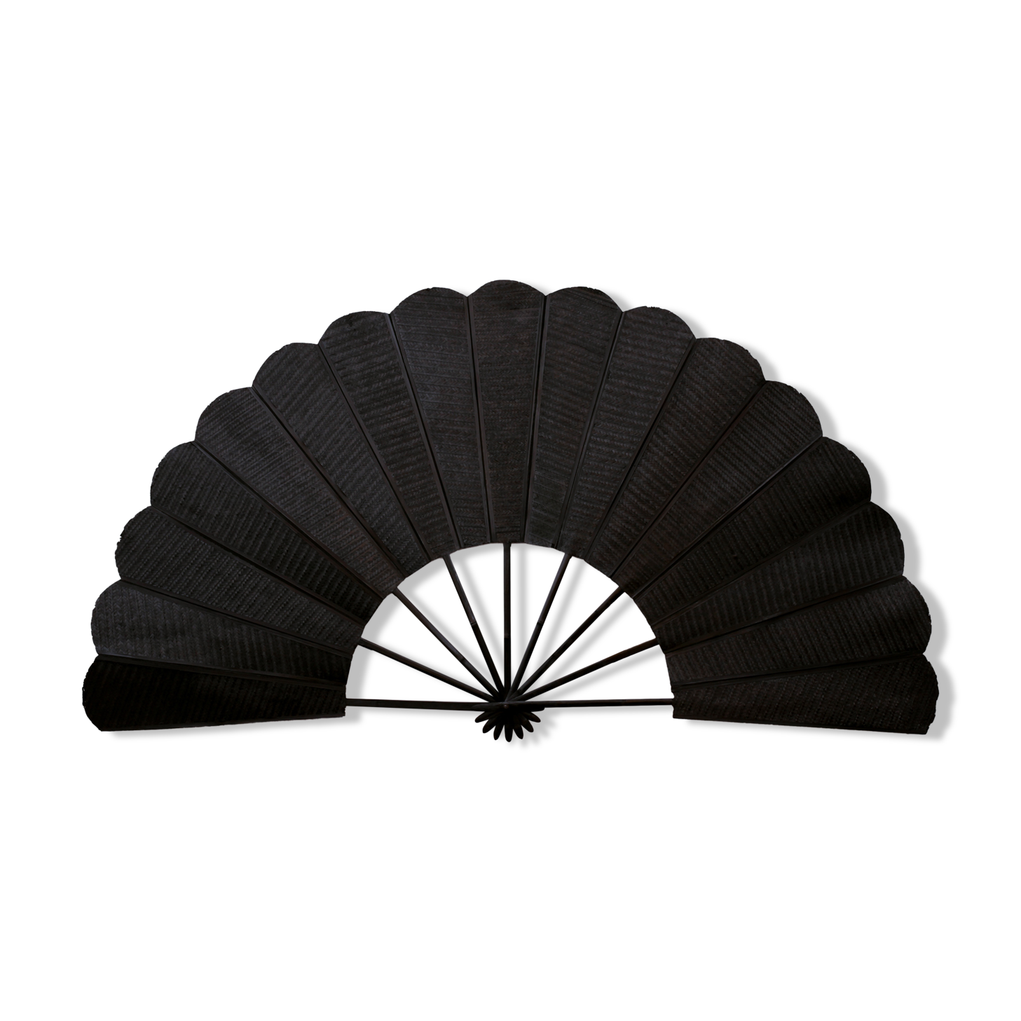 Eventail sombre tramé - 168 cm