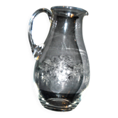 Pichet carafe ancien panier ruban Louis XVI gravure acide pantogravure