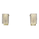 Paire d’appliques cristal & laiton 1970’s