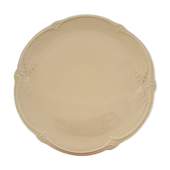 Plat à tarte en faïence de Gien Collection "Rocaille"