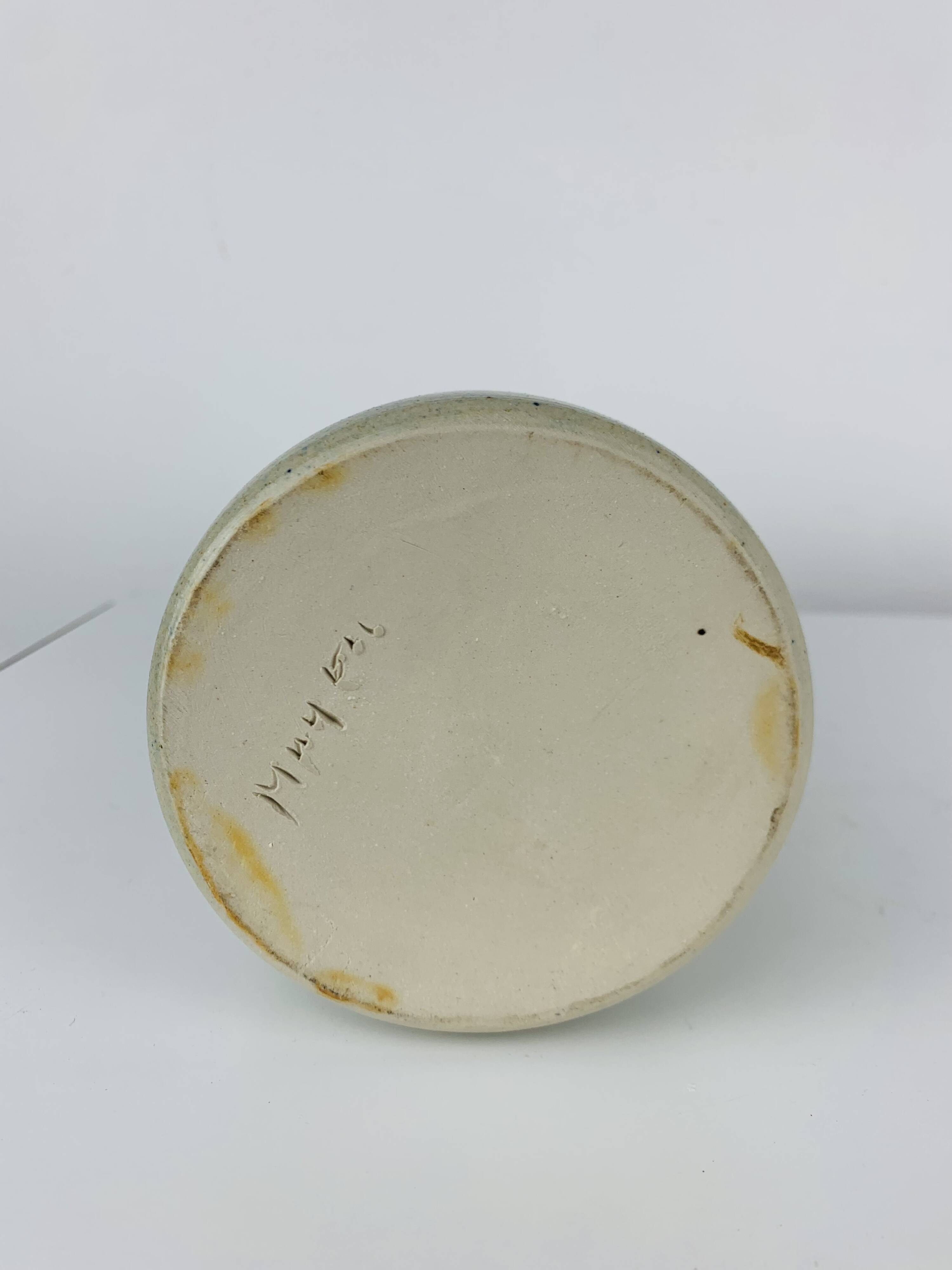 Vintage grey-green ceramic vase