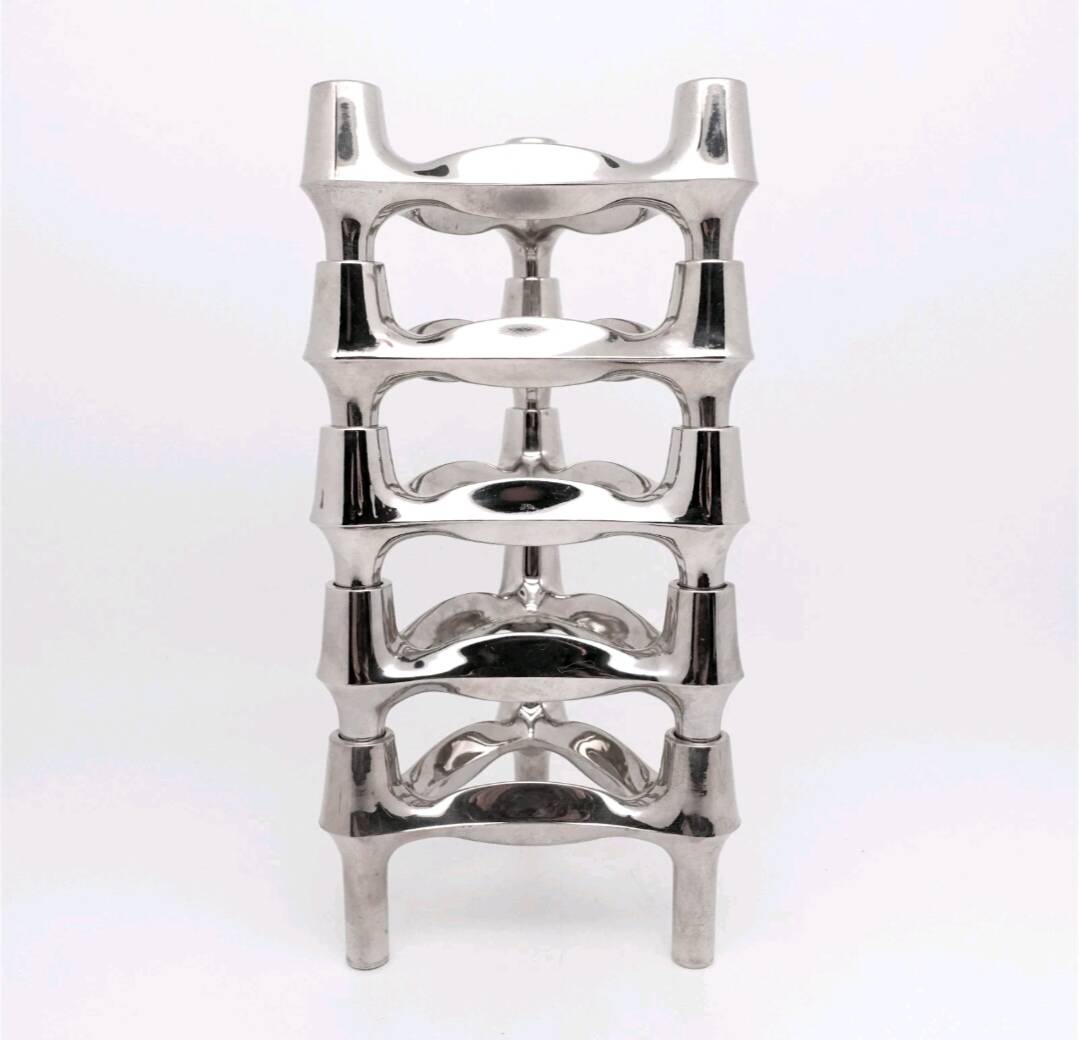 Lot 5 bougeoirs modulables BMF NAGEL 1970