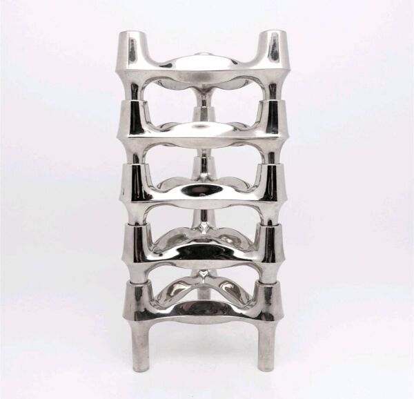 Lot 5 bougeoirs modulables BMF NAGEL 1970