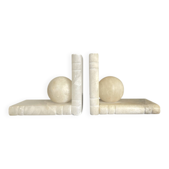Pair of bookends, Alabaster, 1930s period