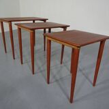Danish Teak Nesting Tables, 1960s, Set of 3