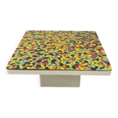 Vintage coffee table in coloured ceramic