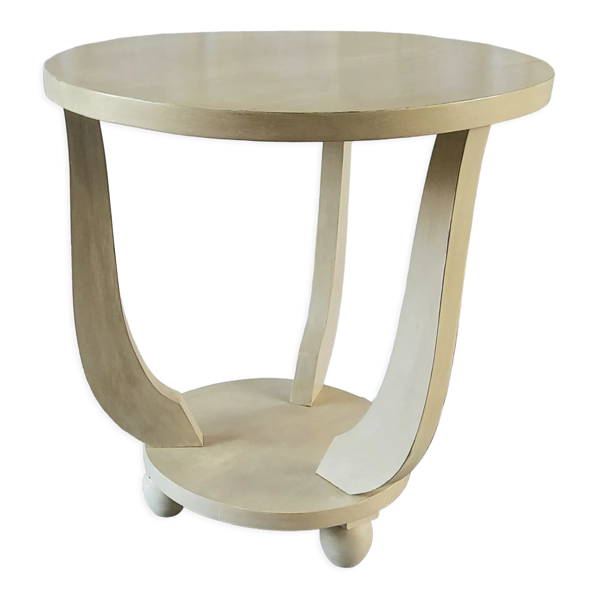 Patinated Art Deco pedestal table