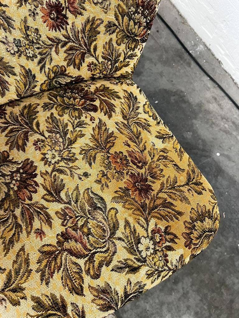 Vintage floral cocktail chair / armchair / single seater armchair