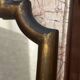 Antique gilded wooden mirror called gendarme hat h 64 / l 43.5 cm