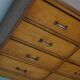 Dutch Industrial Beech Apothecary Cabinet, Mid-20th Century
