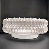 Grand plafonnier encastré en verre clouté