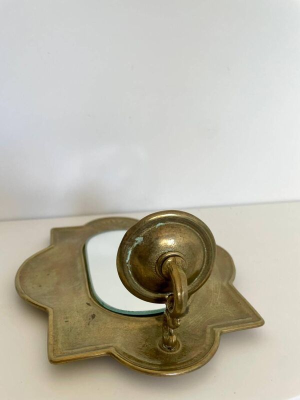 Applique murale vintage en laiton avec miroir et bougie