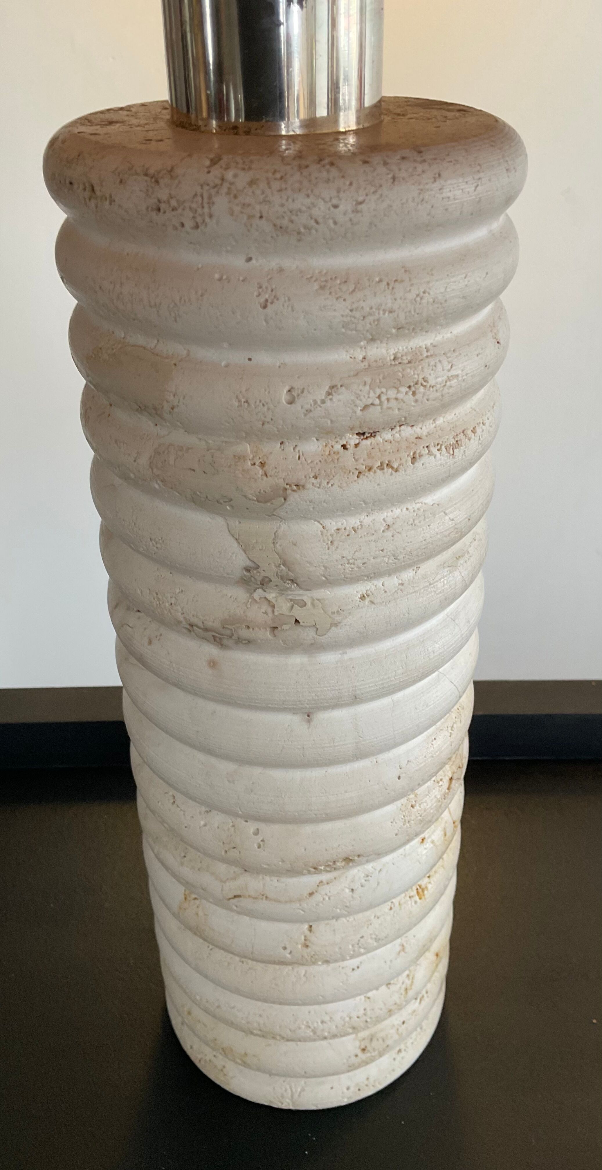 Travertine lamp from the 70s