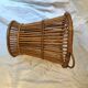 Wicker rattan paper basket 1960, 40 cm