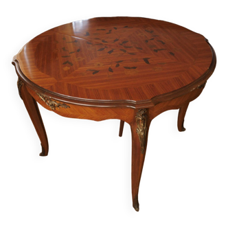 Oak marquetry table