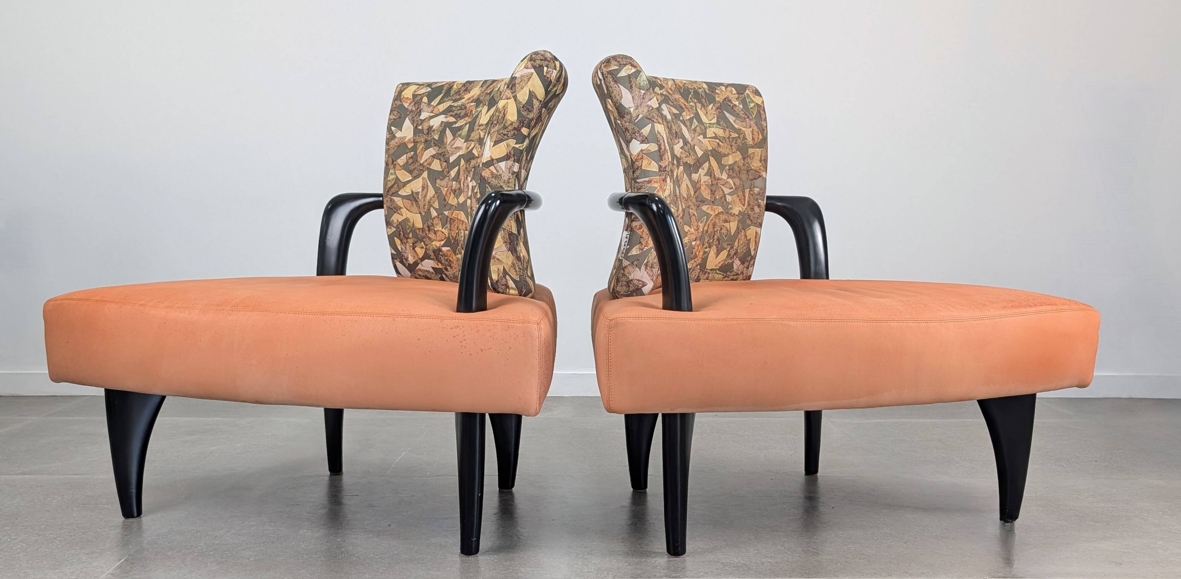 Pair of Esprit Modular Lounge Chairs by Brunati & Zerbaro, 1980s